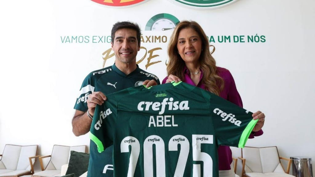 Abel Ferreira e Leila Pereira (Palmeiras)