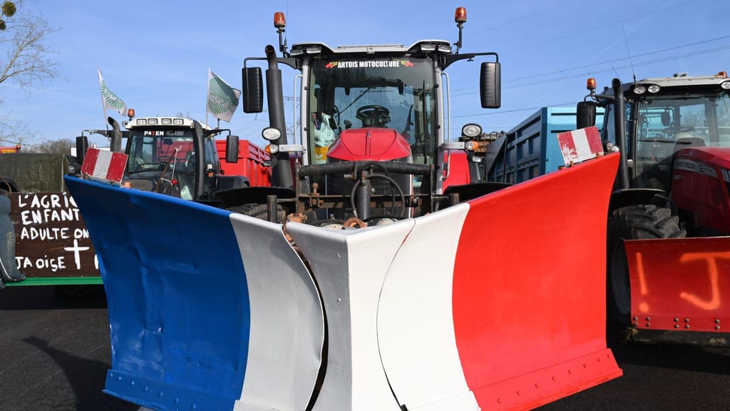 Protesto de agricultores em França (Matthieu Mirville/AP)