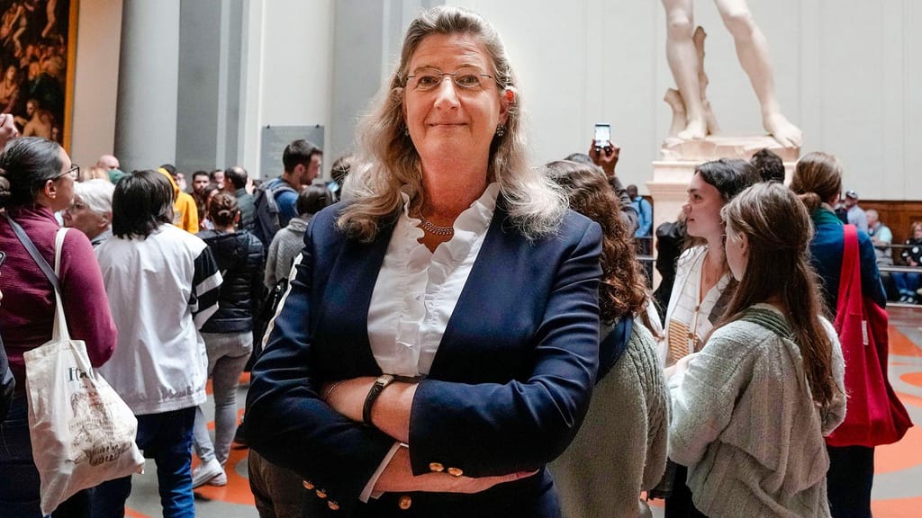 Cecilie Hollberg, diretora da Galleria dell’Accademia (Alessandra Tarantino/AP)