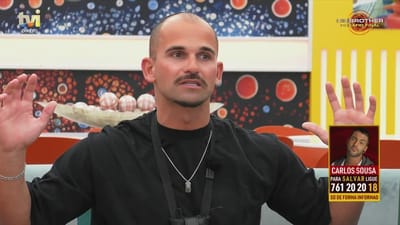 Irritado, Rafael Teixeira avisa Bruno Savate: «A próxima vez que me chamares Santo António as coisas não vão ficar por aqui» - Big Brother
