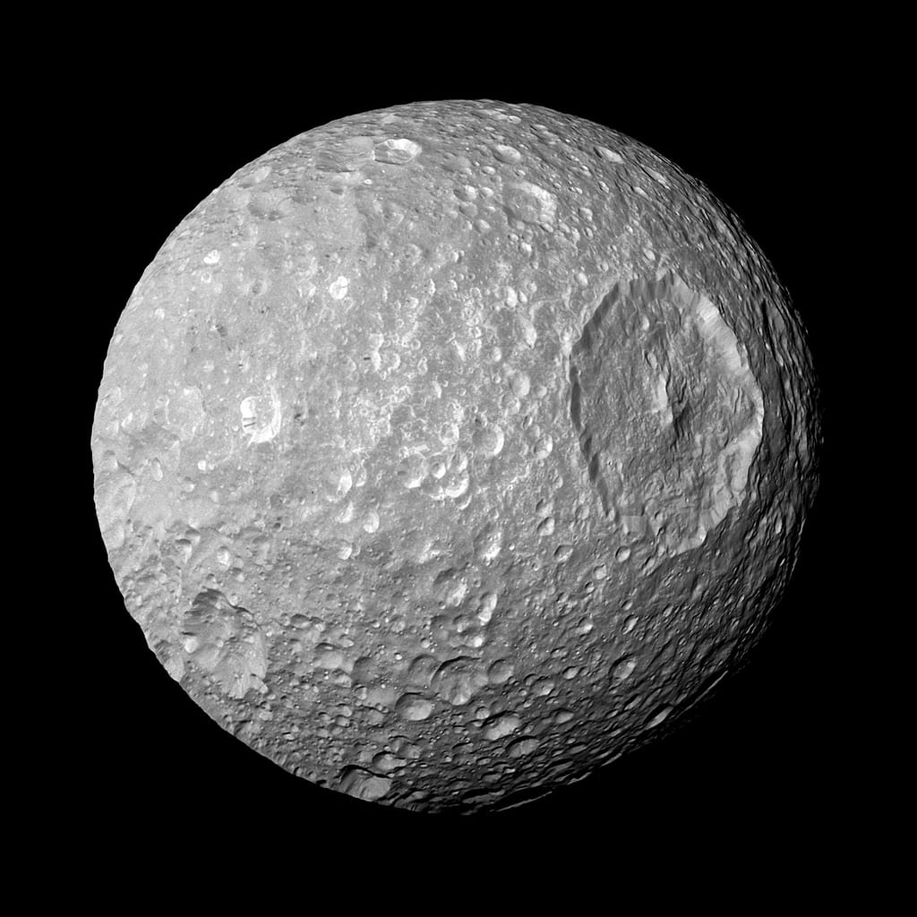 Mimas, lua de Saturno (Associated Press)