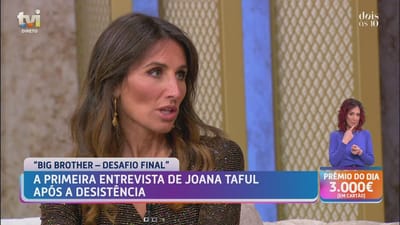 Joana Taful abandona a casa do Big Brother: «Os meus filhos estavam instáveis» - TVI