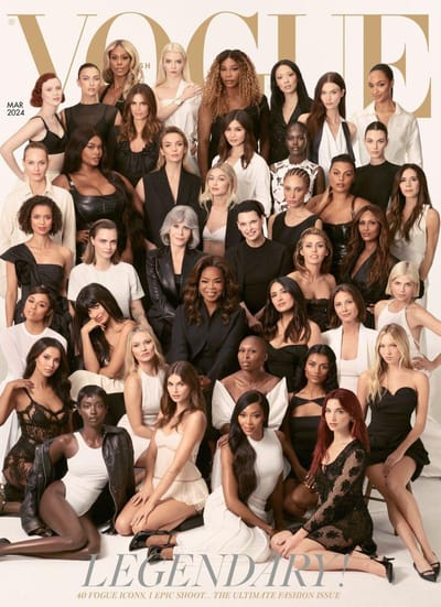 Capa inédita da Vogue dedicada às mulheres apresenta 40 supermodelos e megaestrelas - TVI