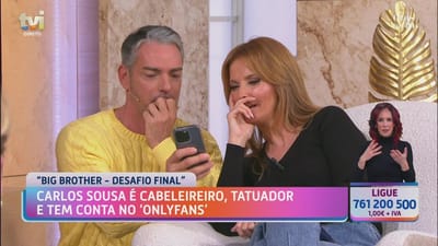 Cláudio Ramos mostra mensagem ousada e Cristina Ferreira reage: «Ai ó Cláudio» - Big Brother