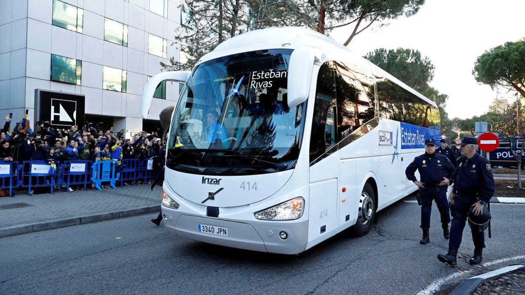 Autocarro Real Madrid (AP Photo/Manu Fernandez)
