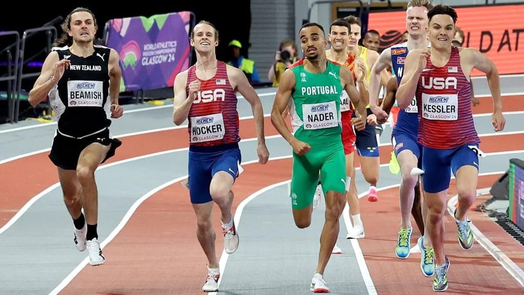 Isaac Nader nos 1500 metros no Mundial de Atletismo de pista coberta (Robert Perry/LUSA)