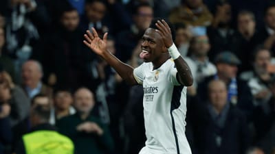 Liga espanhola denuncia cânticos racistas contra Vinicius antes do At. Madrid-Inter - TVI