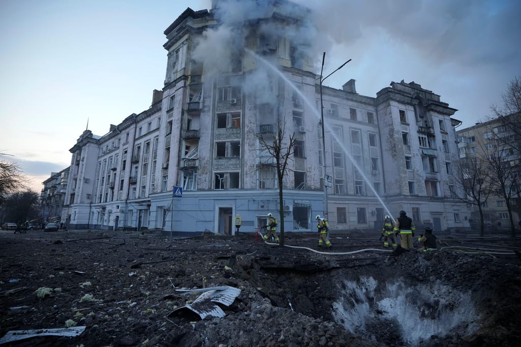 Ataque russo a Kiev, 21 de março de 2024 (Vadim Ghirda/AP)