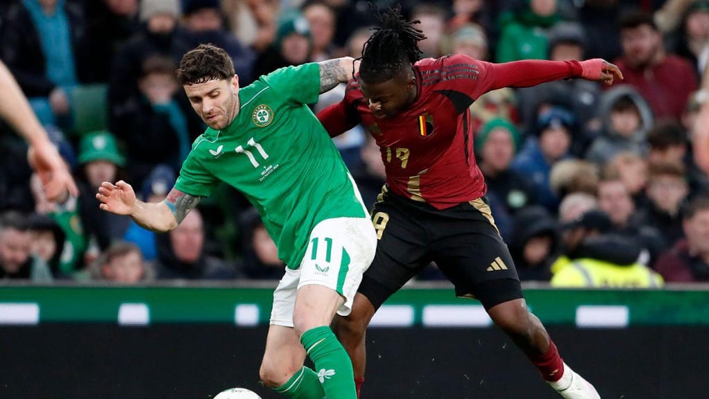 Irlanda-Bélgica, jogo de preparação (AP Photo/Peter Morrison)