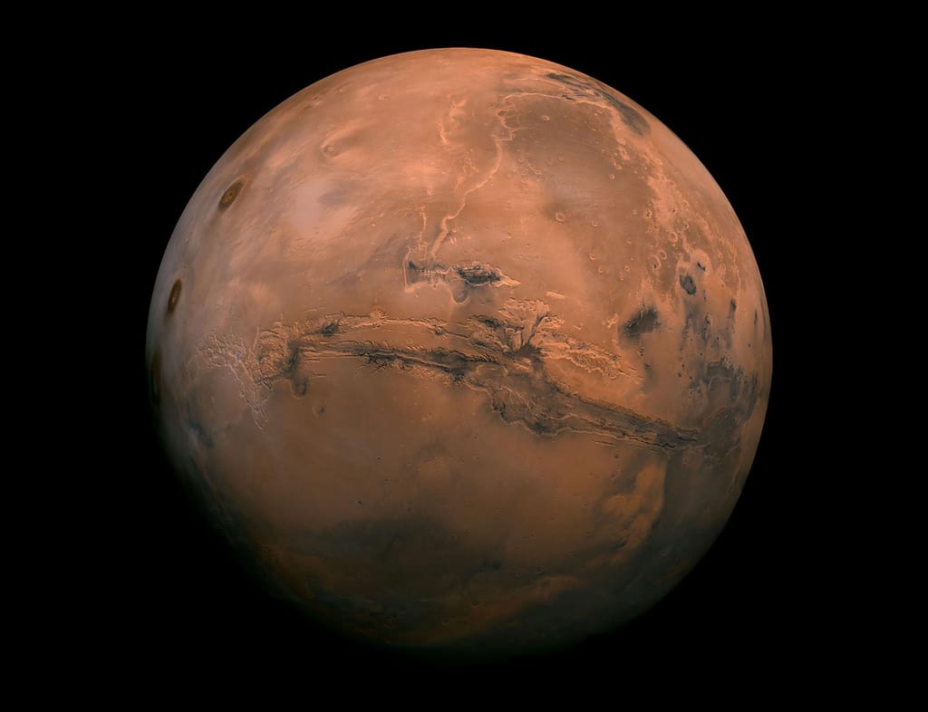 O planeta Marte. NASA