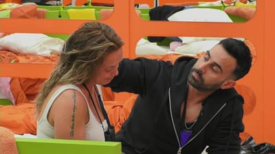 Catarina Sampaio desaba em lágrimas e recebe consolo de Nelson Fernandes - Big Brother