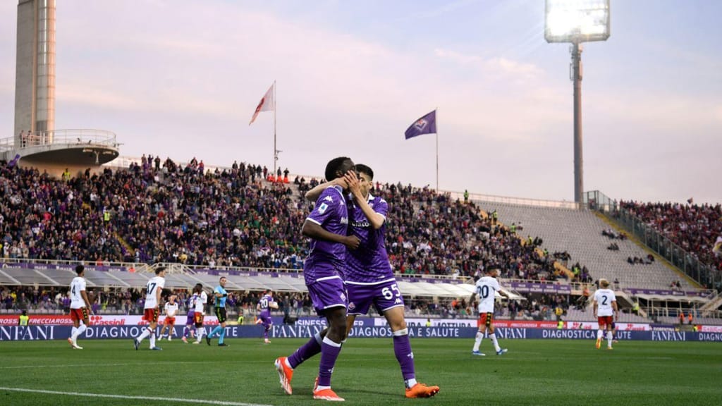 Fiorentina e Génova empataram 1-1  (Massimo Paolone/LaPresse via AP)