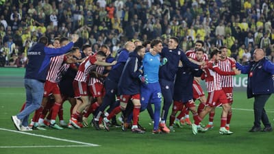Liga Conferência: André Horta marca nos penáltis e Olympiakos apura-se num final louco - TVI