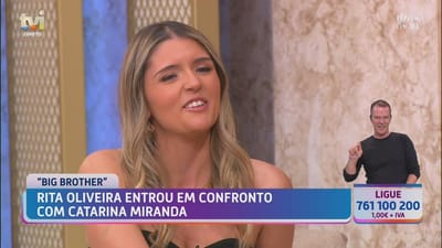 Rita Oliveira sobre Catarina Miranda: «Ela come a cabeça às pessoas» - Big Brother