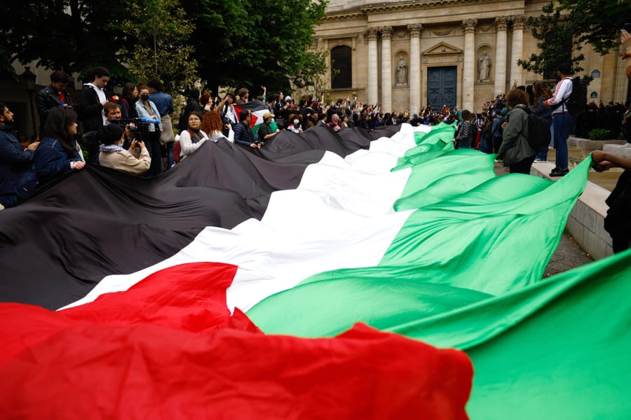Protestos pró-Palestina, Universidade de Sorbonne, Paris (Mohammed Badra/Lusa)