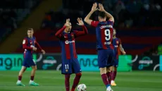 VÍDEO: hat-trick de Lewandowski salva Barça em noite má nas balizas