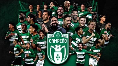 A imagem gráfica do Sporting para celebrar o título de campeão - TVI
