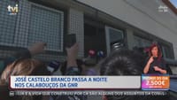 Assista às imagens de José Castelo Branco a falar com jornalistas através de uma janela da esquadra - TVI