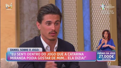 Panelo admite que sentiu que Catarina Miranda estava apaixonada por si - Big Brother