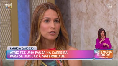 A atriz e cantora Patrícia Candoso admite que se sentiu «prejudicada» na carreira após ter sido mãe: «Sentia esse peso» - TVI