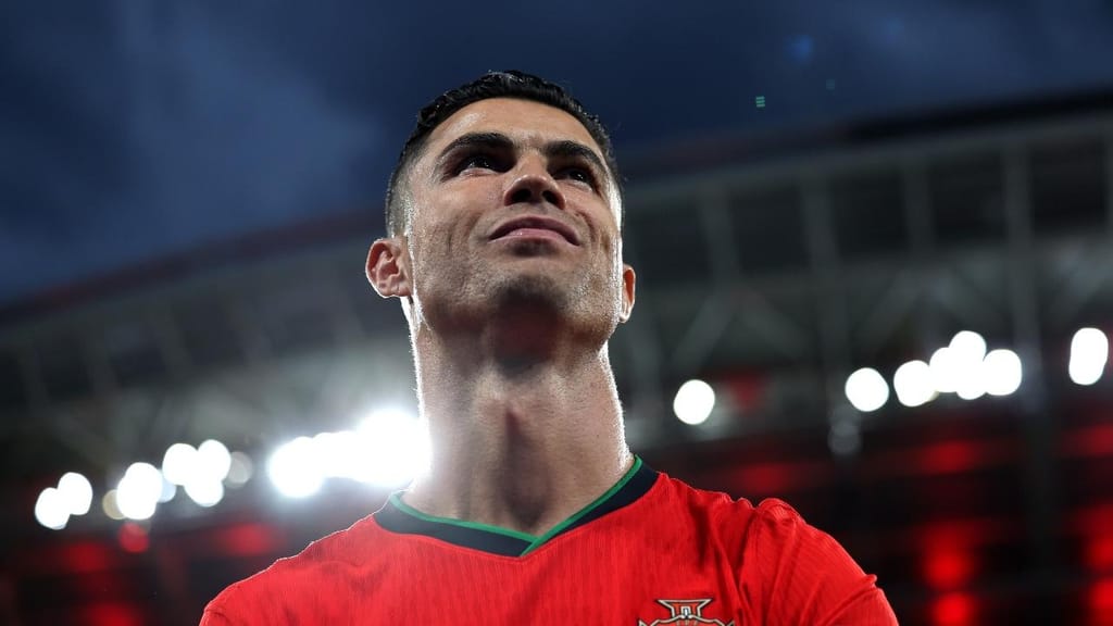 Cristiano Ronaldo no Portugal-Chéquia (Boris Streubel - UEFA/UEFA via Getty Images)