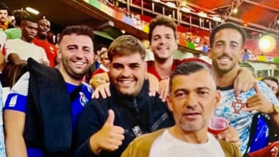 Sérgio Conceição apoia o filho na vitória em Leipzig - TVI