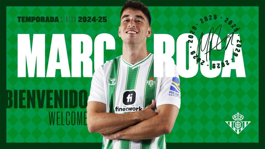 Marc Roca assina pelo Betis até 2029 (Foto: Site Betis)