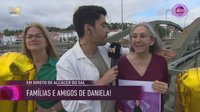 A «claque» de Daniela Ventura faz apelo ao voto da finalista! Veja o momento dos familiares e amigos