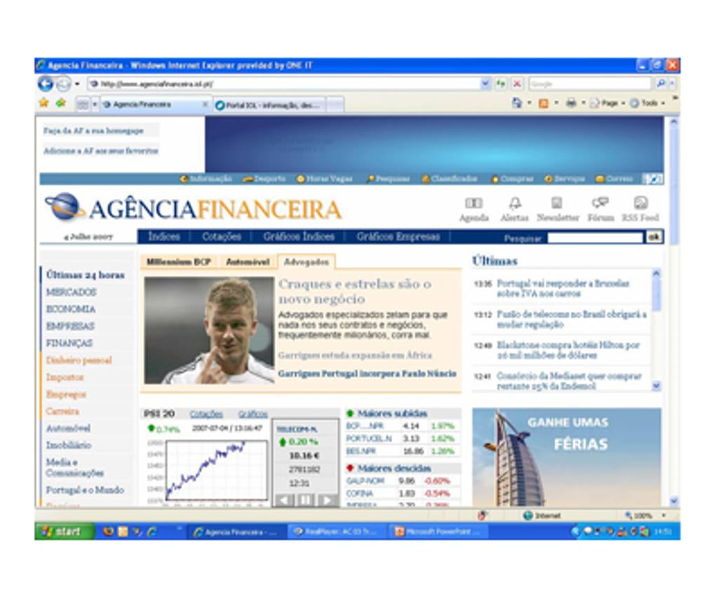 Site da Agência Financeira