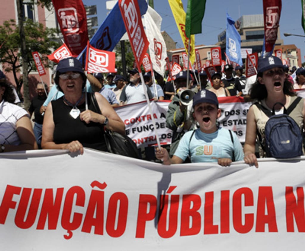 Manifestação da Função Pública contra as políticas laborais do Governo - Foto Lusa, Miguel A. Lopes