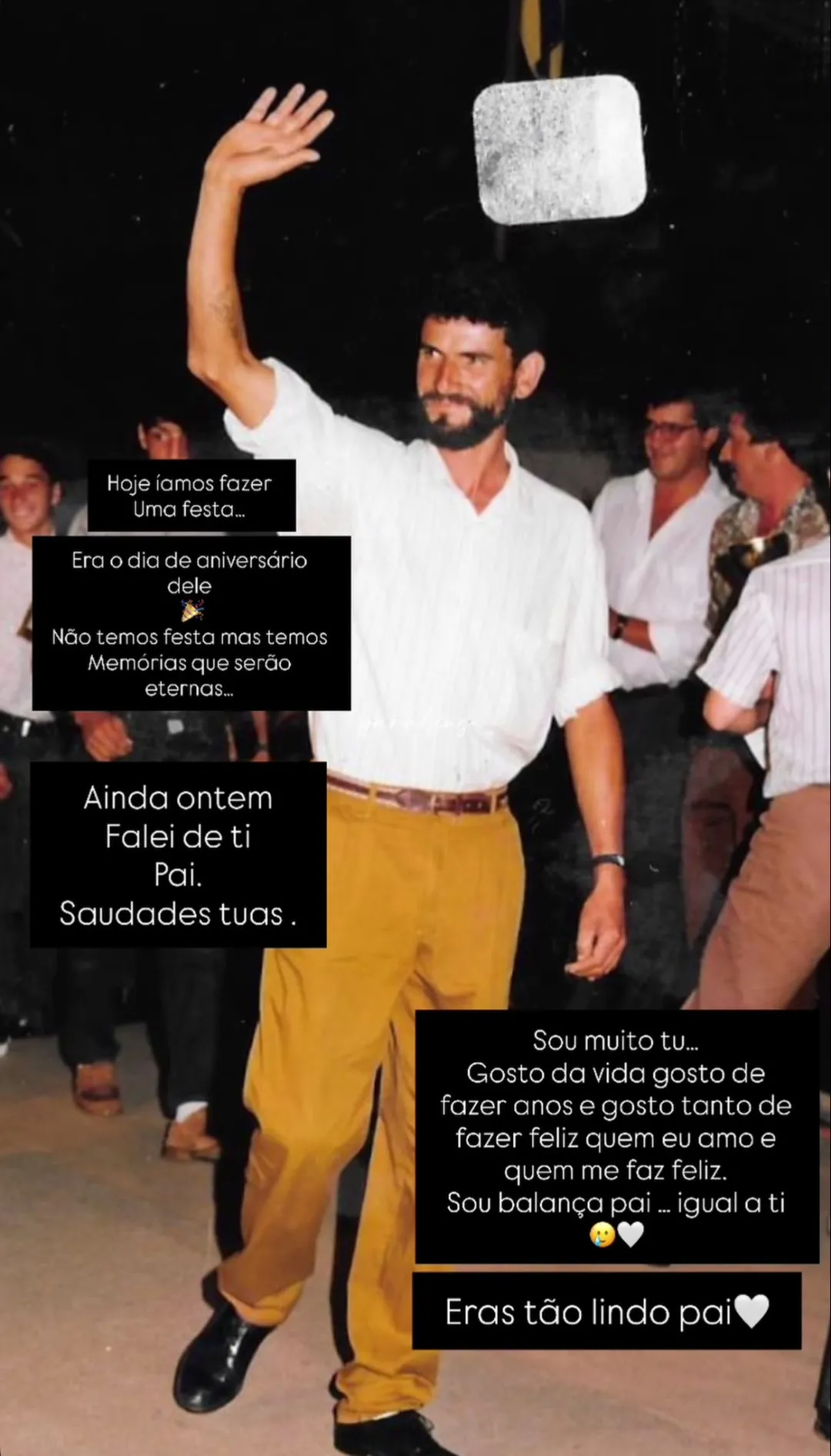 Katia Aveiro homenageia o pai