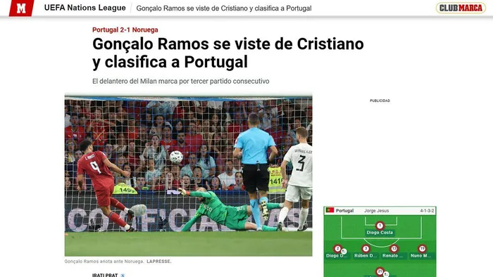 O «substituto» que se «vestiu» de Ronaldo: Gonçalo Ramos é destaque lá fora