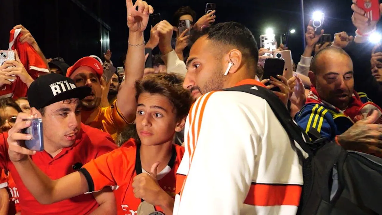 FOTOS: Euforia marca receção ao Benfica em São Miguel