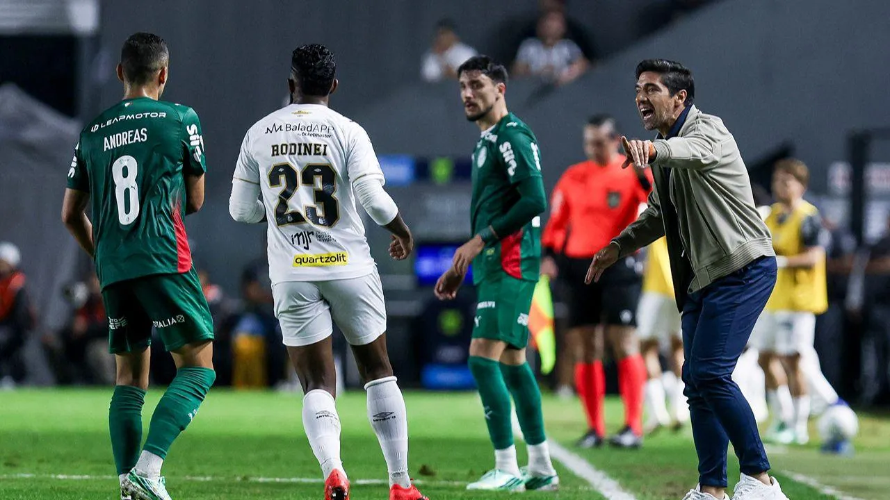 Palmeiras empata com Santos e arrisca perder terreno na liderança do Brasileirão