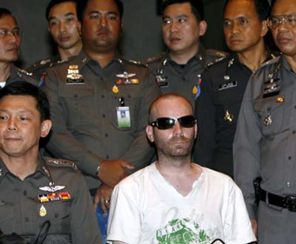 Pedófilo detido na Tailândia (Foto EPA/LUSA)