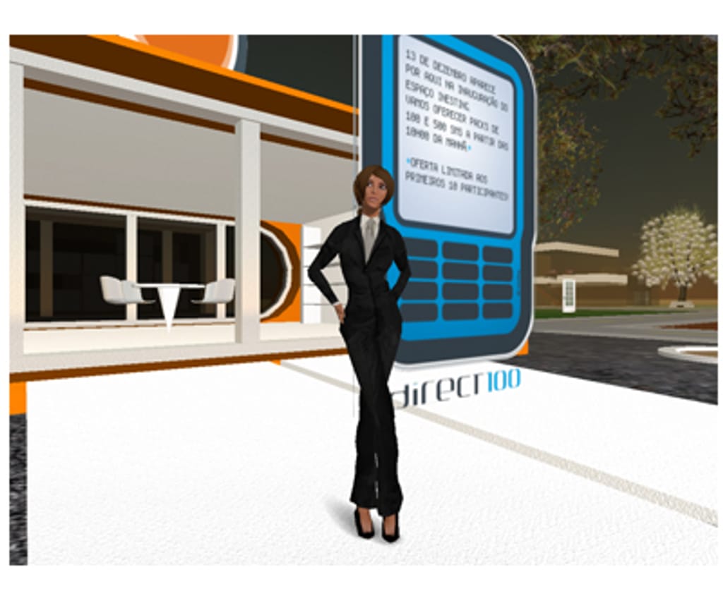 Um «avatar» da Inesting espera os visitantes da sua «loja virtual»