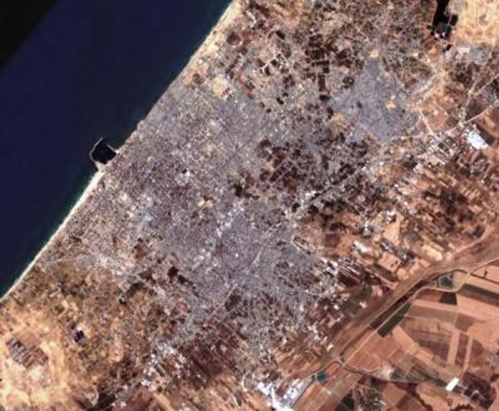Cidade de Gaza (imagem Google Earth)