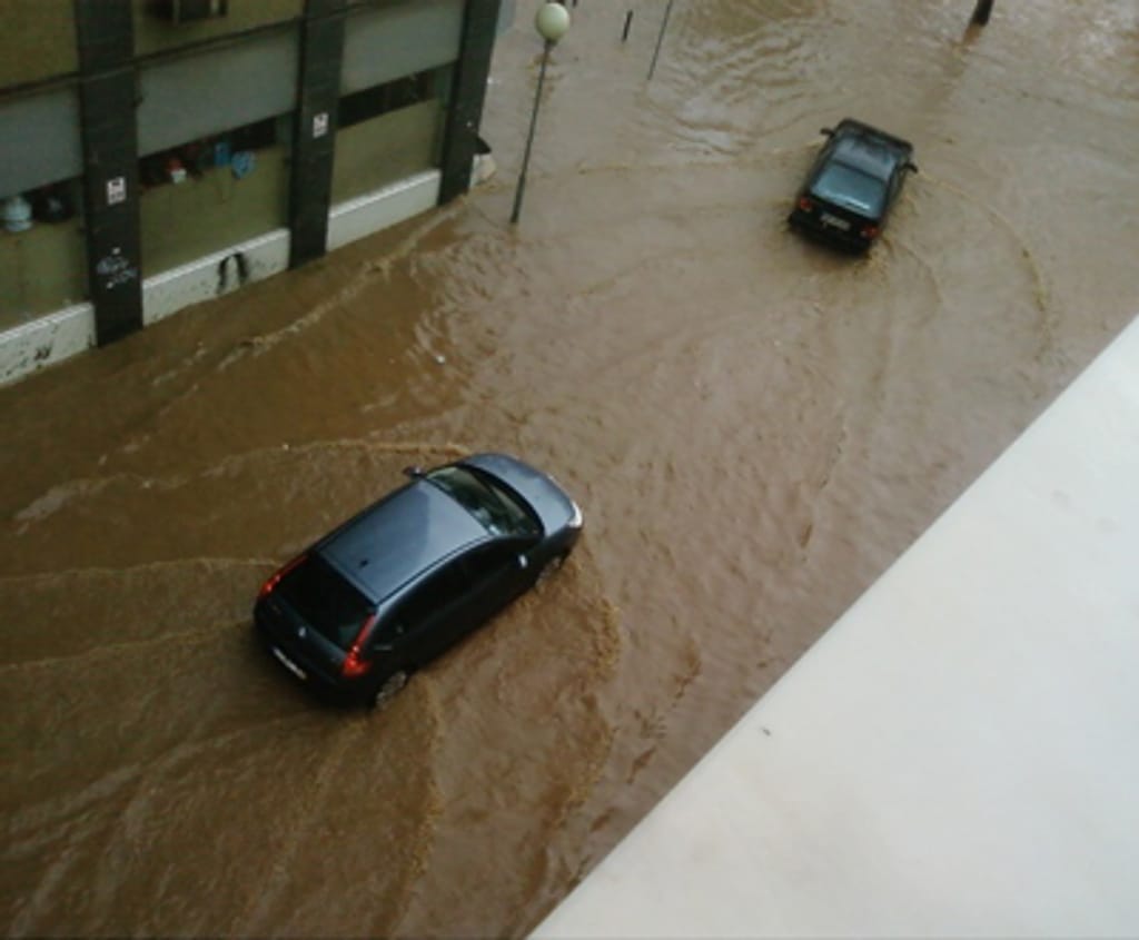 Inundação em Setúbal - foto enviada por Maria do Carmo Paulino