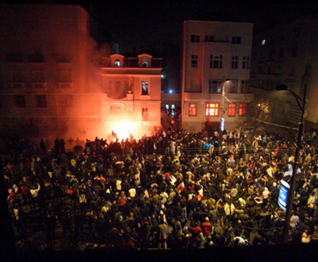 Protestos em Belgrado (Lusa)