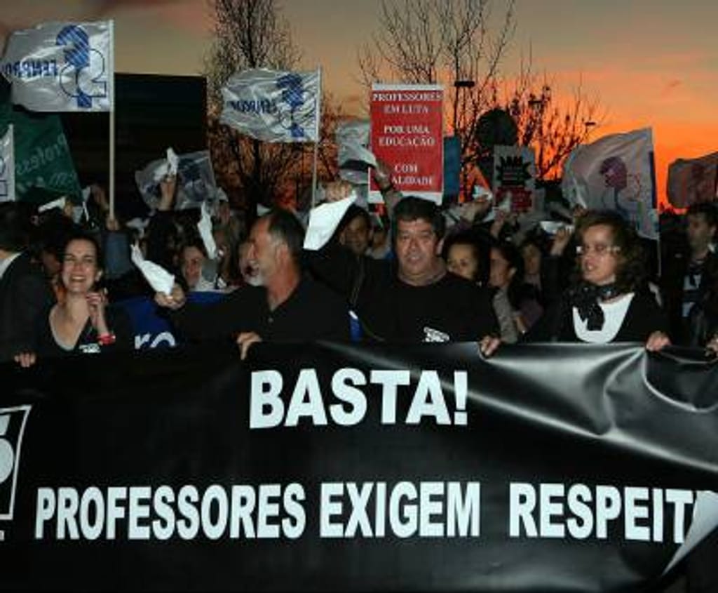Manifestação de professores em Faro (LUIS FORRA/LUSA)