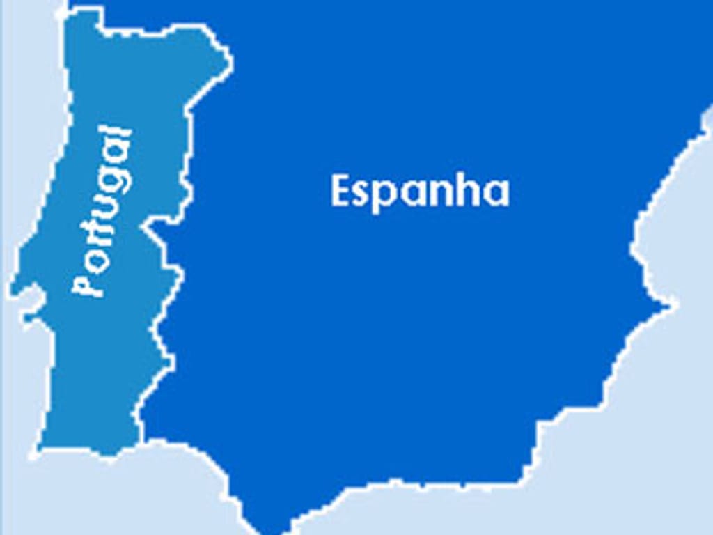 Mapa de Espanha e Portugal