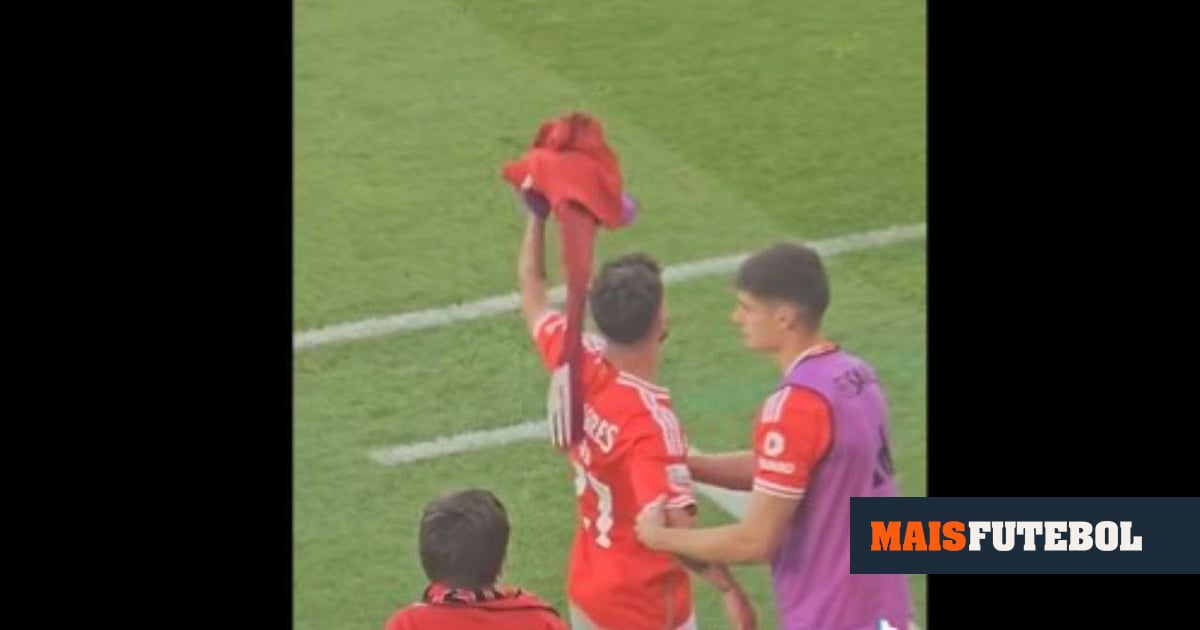 VÍDEO: depois de ser substituído, Rafa exige apoio de claque do Benfica